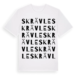 Skrävle ordlek t-shirt – ekologisk bomull t-shirt från Pinshirt