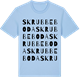 Blue Soul t-shirt med Skrubbeboda ordlek t-shirt