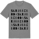 Mid Heather Gray t-shirt med Skrubbeboda ordlek t-shirt