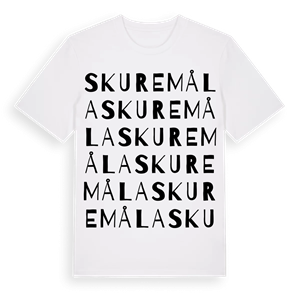 Skuremåla ordlek t-shirt – ekologisk bomull t-shirt från Pinshirt