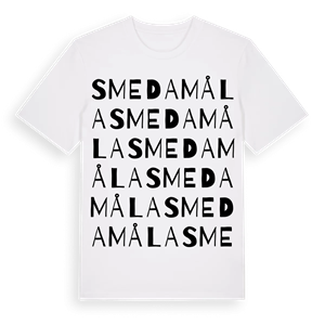 Smedamåla ordlek t-shirt – ekologisk bomull t-shirt från Pinshirt