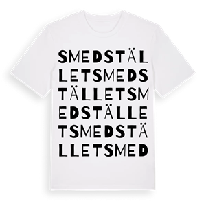 Smedstället ordlek t-shirt – ekologisk bomull t-shirt från Pinshirt