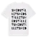White t-shirt med Smedstället ordlek t-shirt