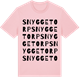 Pink Cotton t-shirt med Snyggetorp ordlek t-shirt