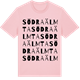 Pink Cotton t-shirt med Södra Älmta ordlek t-shirt