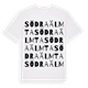 White t-shirt med Södra Älmta ordlek t-shirt