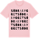Pink Cotton t-shirt med Södra Bygget ordlek t-shirt