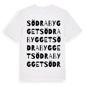 Södra Bygget ordlek t-shirt – ekologisk bomull t-shirt från Pinshirt