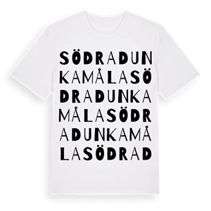 Södra Dunkamåla ordlek t-shirt – ekologisk bomull t-shirt från Pinshirt