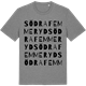 Mid Heather Gray t-shirt med Södra Femmeryd ordlek t-shirt