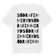 White t-shirt med Södra Femmeryd ordlek t-shirt