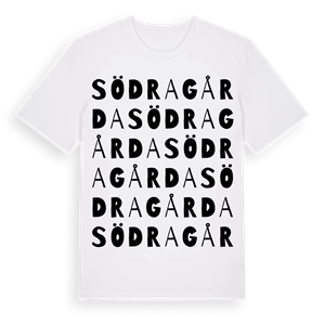 Södra Gårda ordlek t-shirt – ekologisk bomull t-shirt från Pinshirt