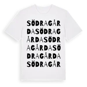 Södra Gårda ordlek t-shirt – ekologisk bomull t-shirt från Pinshirt