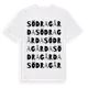 White t-shirt med Södra Gårda ordlek t-shirt