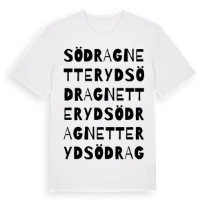 Södra Gnetteryd ordlek t-shirt – ekologisk bomull t-shirt från Pinshirt