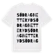 White t-shirt med Södra Gnetteryd ordlek t-shirt