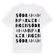 White t-shirt med Södra hamnparkeringen ordlek t-shirt