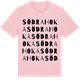Pink Cotton t-shirt med Södra Hoka ordlek t-shirt