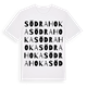 White t-shirt med Södra Hoka ordlek t-shirt