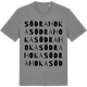 Mid Heather Gray t-shirt med Södra Hoka ordlek t-shirt