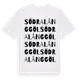 White t-shirt med Södra Långgöl ordlek t-shirt