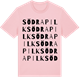 Pink Cotton t-shirt med Södra pilk ordlek t-shirt