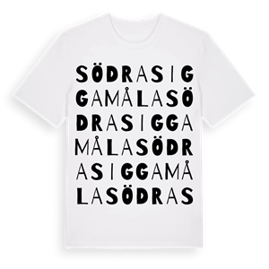 Södra Siggamåla ordlek t-shirt – ekologisk bomull t-shirt från Pinshirt