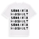 White t-shirt med Södra Värmanshult ordlek t-shirt