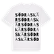 White t-shirt med Södraskär ordlek t-shirt