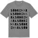 Mid Heather Gray t-shirt med Södre mark ordlek t-shirt