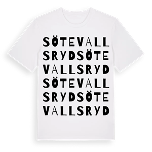 Sötevallsryd ordlek t-shirt – ekologisk bomull t-shirt från Pinshirt