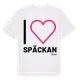 White t-shirt med Jag älskar Späckan t-shirt stort tryck