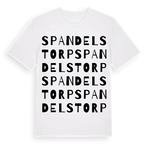 Spandelstorp ordlek t-shirt – ekologisk bomull t-shirt från Pinshirt