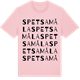 Pink Cotton t-shirt med Spetsamåla ordlek t-shirt