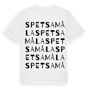 Spetsamåla ordlek t-shirt – ekologisk bomull t-shirt från Pinshirt