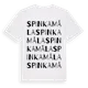 White t-shirt med Spinkamåla ordlek t-shirt