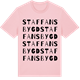 Pink Cotton t-shirt med Staffansbygd ordlek t-shirt