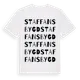 White t-shirt med Staffansbygd ordlek t-shirt