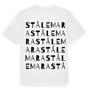 Stålemara ordlek t-shirt – ekologisk bomull t-shirt från Pinshirt