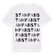 White t-shirt med Stampan ordlek t-shirt