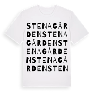 Stenagården ordlek t-shirt – ekologisk bomull t-shirt från Pinshirt