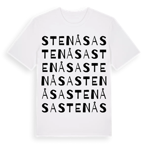 Stenåsa ordlek t-shirt – ekologisk bomull t-shirt från Pinshirt