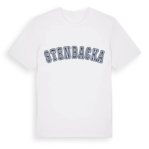 Stenbacka college t-shirt – ekologisk bomull t-shirt från Pinshirt