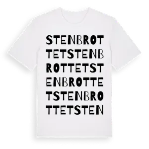 Stenbrottet ordlek t-shirt – ekologisk bomull t-shirt från Pinshirt
