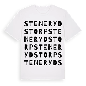 Stenerydstorp ordlek t-shirt – ekologisk bomull t-shirt från Pinshirt