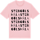 Pink Cotton t-shirt med Stengölsmåla ordlek t-shirt