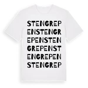 Stengrepen ordlek t-shirt – ekologisk bomull t-shirt från Pinshirt