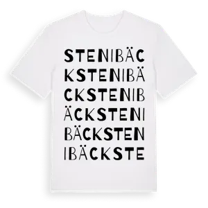 Stenibäck ordlek t-shirt – ekologisk bomull t-shirt från Pinshirt