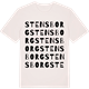 Vintage White t-shirt med Stensborg ordlek t-shirt