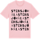 Pink Cotton t-shirt med Stensjömåla ordlek t-shirt